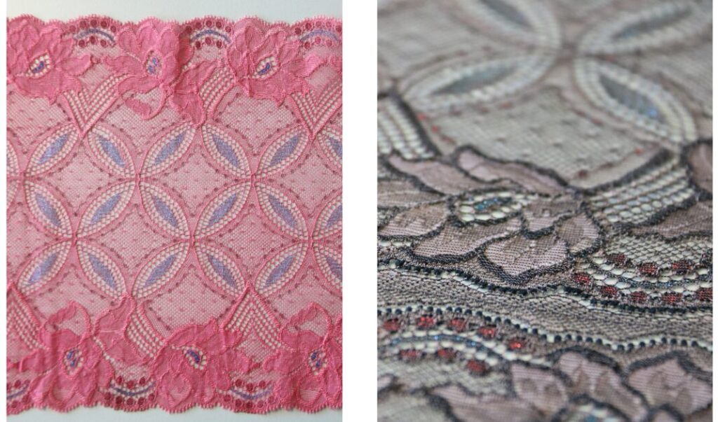 New lace pattern with cotton in the jacquard