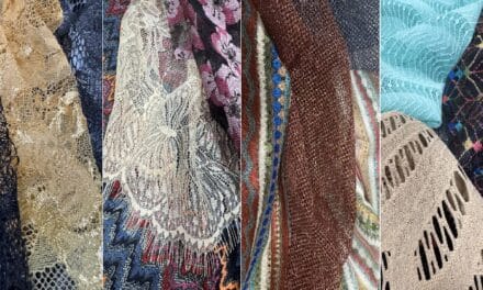 High-performance recycled & glamorous laces together with glossy effects and precision printings