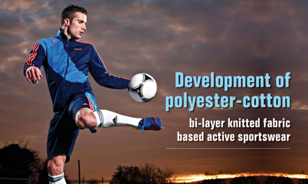 Development of polyester-cotton  bi-layer knitted fabric based active sportswear