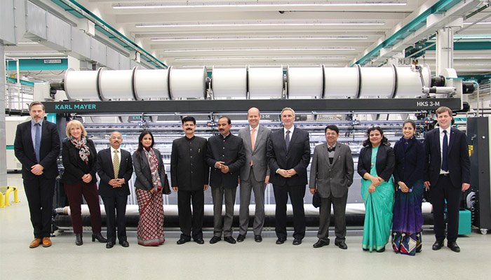 Indian Minister of State for Textiles visits Karl Mayer