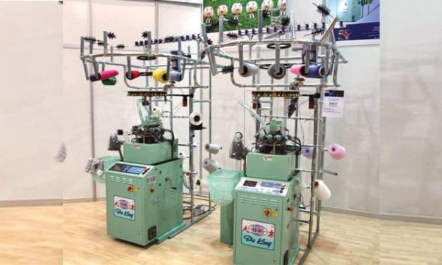 Da Kong unveils toe-closing hosiery knitting machine