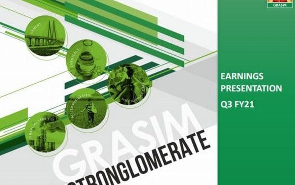 Grasim Industries sales jump 13 percent to Rs. 20,986 cr in Q3 FY21