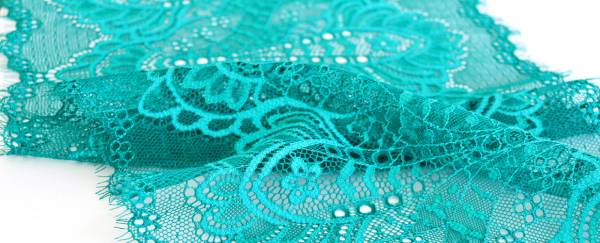 Raschel knitting's lace is exceptionally clear and nicely balanced ...