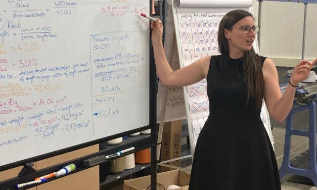 Start of warp knitting course at KARL MAYER North America