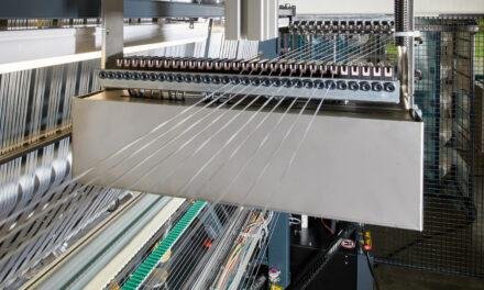 Flexible warp knitting machine with weft insertion and more