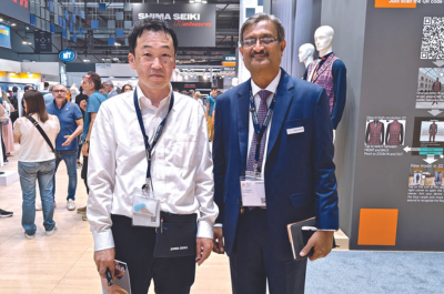 Hiroyuki Yamamoto from Shima Seiki with Deepak Sabarad, Voltas (L-R)