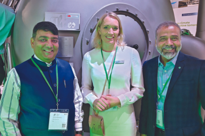 Verena Thies-Niehoff from Thies with Arvind Kumar, Editor and B.P. Mishra, Associate Editor