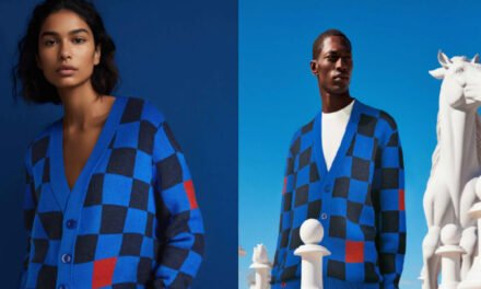 Sheep Inc. unveils ‘Checkmate’ cardigan, a tapestry of square chess patterns