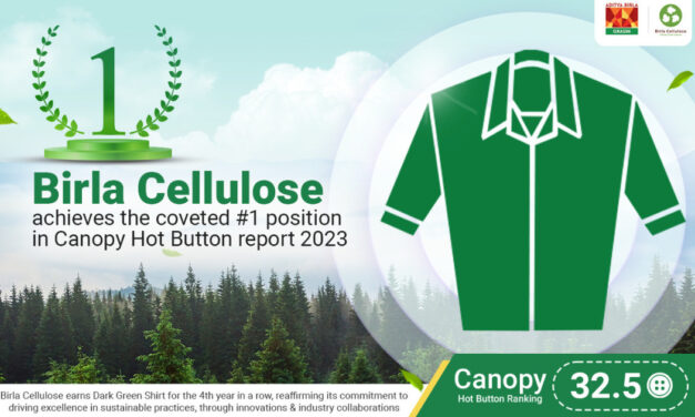 Birla Cellulose ranks no.1 and sustains dark green shirt rating in canopy’s hot button report 2023 for fourth consecutive year