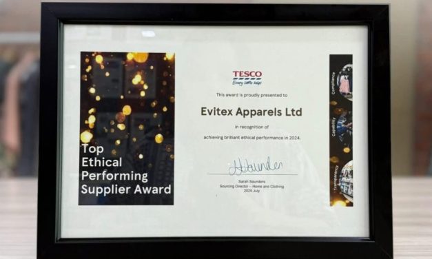 Evitex Apparels Ltd honored with Tesco’s “Top Ethical Performing Supplier” Award